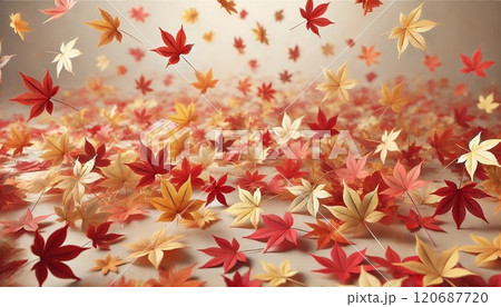 秋の紅葉に染まる 120687720