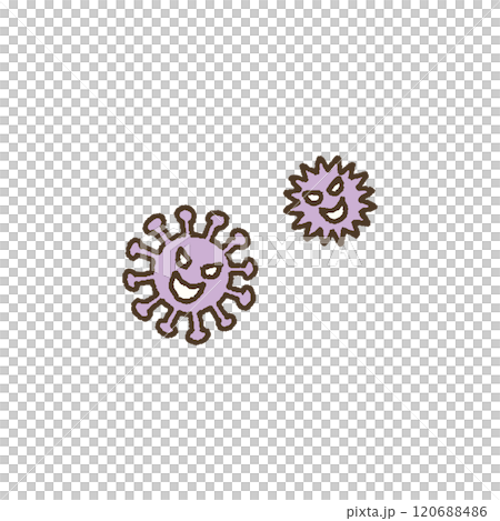 病毒手繪簡單插畫 120688486