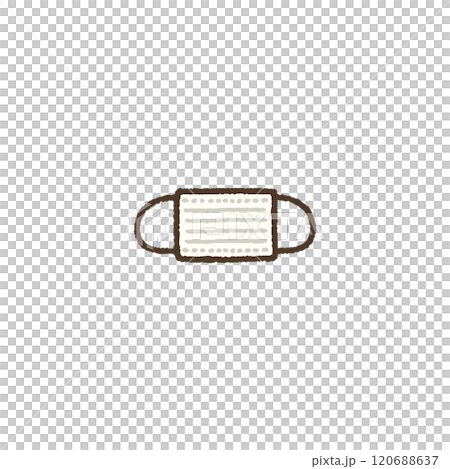 マスク　手書き　シンプル　イラスト 120688637
