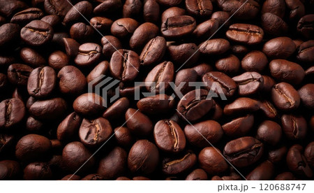 《AI画像》焙煎したコーヒー豆 120688747