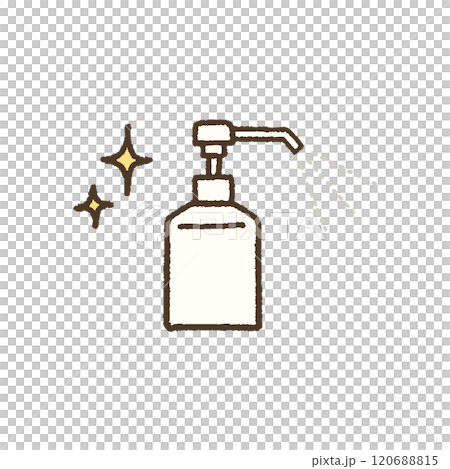 消毒酒精噴霧手寫簡單插圖 120688815