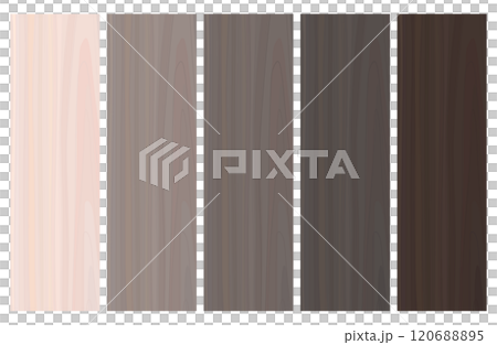 Wood grain and wood texture vector illustration material set 120688895