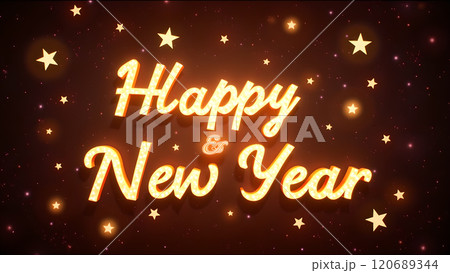 happy new year vector text on bokeh background 120689344