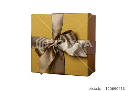 PNG, Mystery box, golden square boxes isolated on white background. 120690418