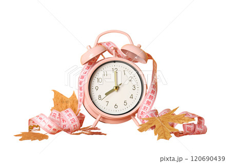 PNG, Autumn smart, a clock with a centimeter, isolated on a white background. PNG, Autumn smart, a clock with a centimeter, isolated on a white background. 120690439
