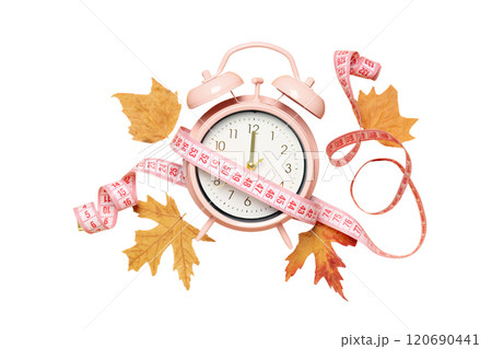 PNG, Autumn smart, a clock with a centimeter, isolated on a white background. PNG, Autumn smart, a clock with a centimeter, isolated on a white background. 120690441