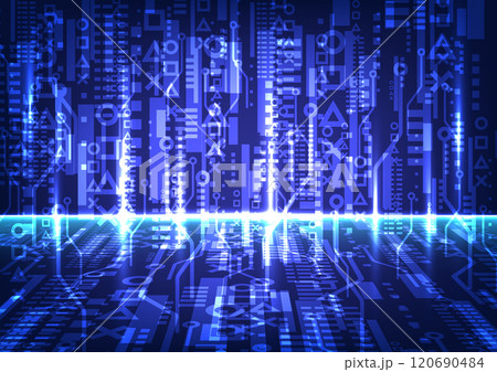 Abstract background with blue elements technology 120690484