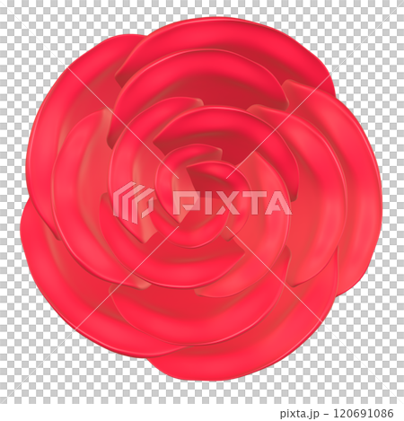3D illustration of a red rose corsage 3D illustration of a red rose corsage 120691086