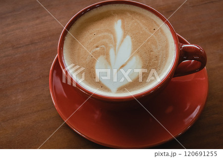 カフェラテ 120691255
