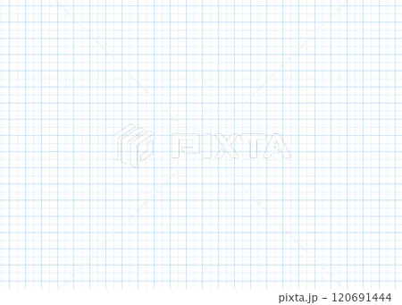 シンプルなグリッドのパターン、方眼ノート風の背景素材、正方形の点線グリッド入り 120691444