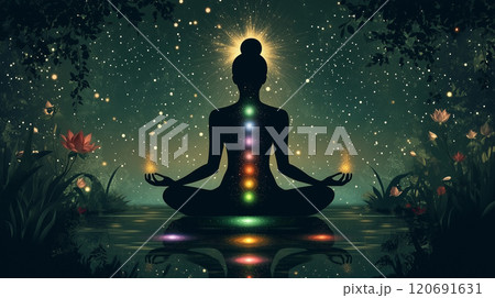 チャクラが開く女性 チャクラが開く女性 120691631