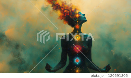 雲海を照らす太陽 120691806