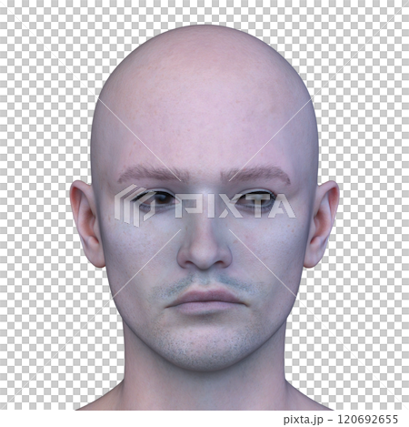 Male vampire face close up 120692655