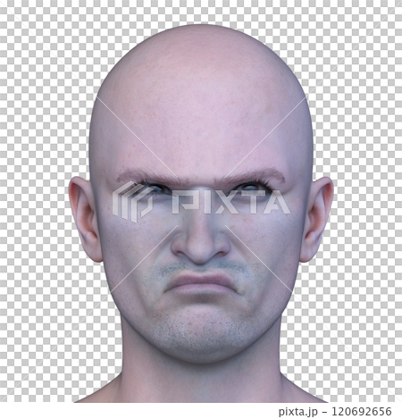 Male vampire face close up 120692656