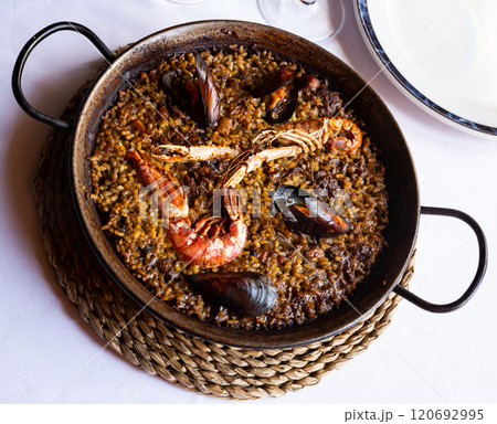 Paella - traditional dish of Spanish Paella - traditional dish of Spanish 120692995