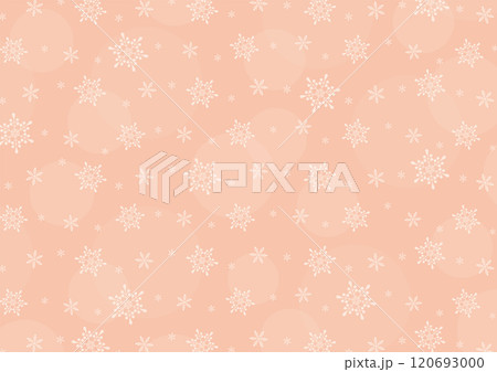 雪の結晶が輝くパステル調の背景イラスト_赤 120693000