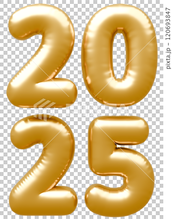 3D圖像_字母氣球_2025_gold 120693847