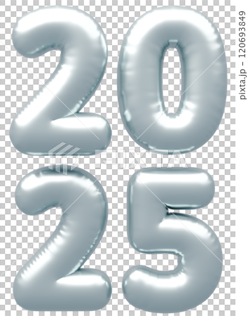 3D圖像_字母氣球_2025_銀色 120693849