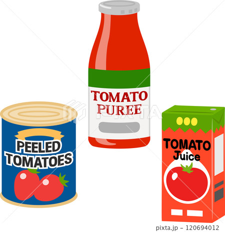 トマトの缶詰、トマトピューレ、トマトジュース 120694012