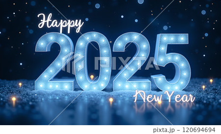 happy new year on bokeh background 120694694