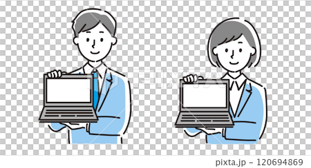 men and women working on a computer men and women working on a computer 120694869