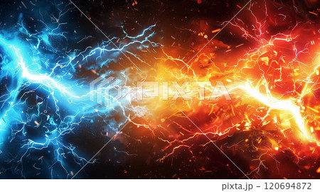 " 相対的な赤と青のエナジーのバックグラウンド " " 相対的な赤と青のエナジーのバックグラウンド " 120694872