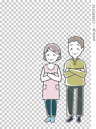 陷入困境的老年夫婦 陷入困境的老年夫婦 120695532