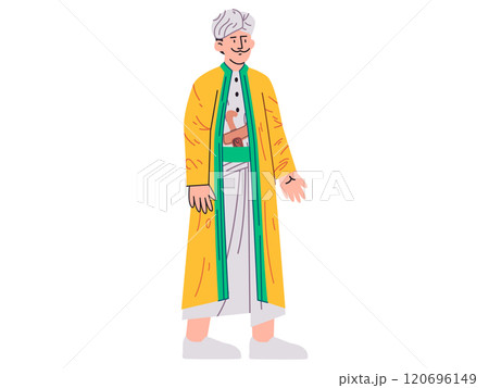 Pangeran Antasari Indonesia hero South Kalimantan patriotic patriot national historical warrior fighter leader prince of Banjar design icon set colorful 120696149