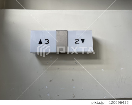 2から3の階段表示サイン 2から3の階段表示サイン 120696435