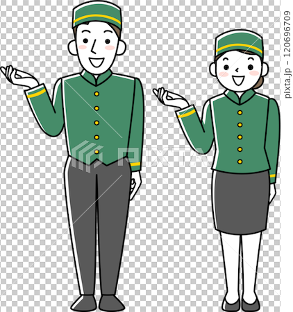 酒店男女工作人員為您指導 120696709