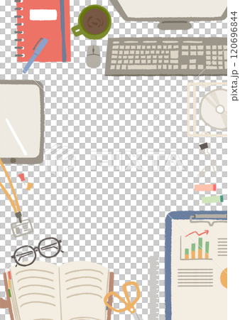 辦公用品/商業圖示插畫背景框架 120696844