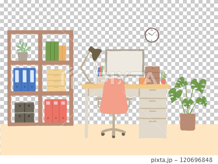 オフィス　仕事部屋のイラスト　インテリア 120696848