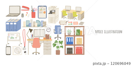 オフィス用品・ビジネスアイコンイラスト 120696849