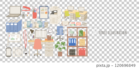 辦公用品/商業圖示說明 120696849