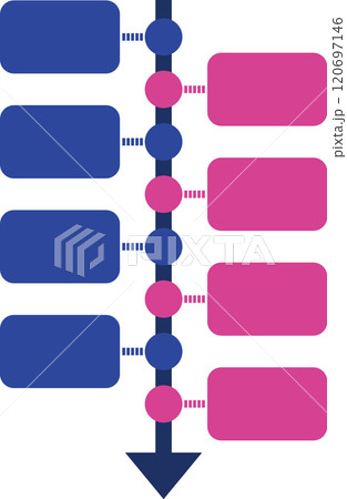 縦型の年表のテンプレート素材 120697146