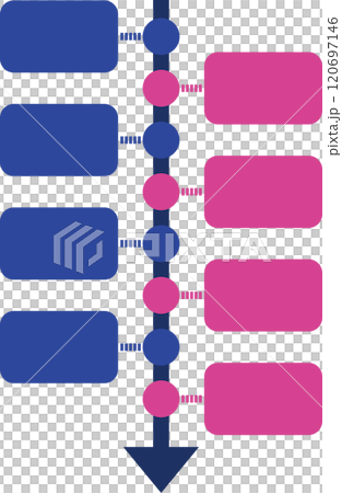 縦型の年表のテンプレート素材 120697146
