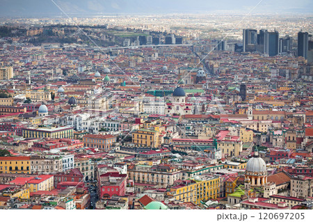 Cityscape of Naples in Italy 120697205