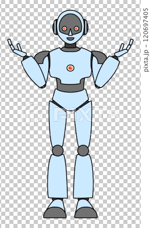A simple android robot full body illustration A simple android robot full body illustration 120697405