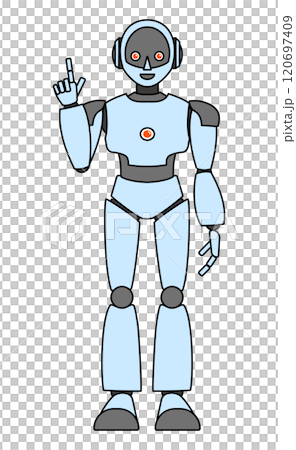 A simple android robot full body illustration 120697409
