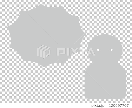 Business icon speech bubble person monochrome spike 120697707