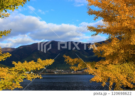 秋の河口湖周辺 120698622