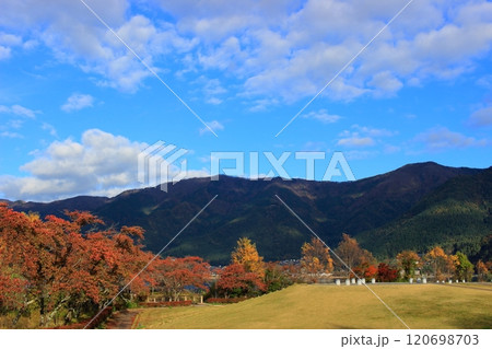 秋の河口湖周辺 120698703