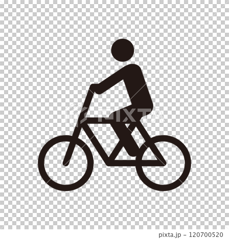 Bicycle rider pictogram icon Bicycle rider pictogram icon 120700520