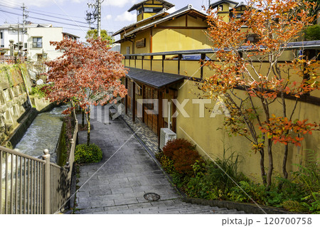 別所温泉　かしわや本店と湯川　長野県上田市 120700758