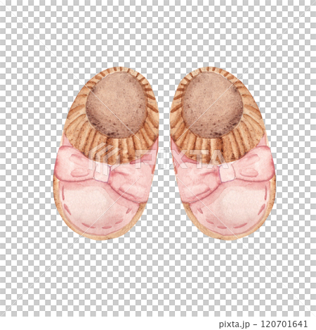 Baby Girl pink Booties. Hand drawn watercolor illustration of Shoes for Newborn isolated on a white background. Cute Infant clipart for invitations, Gender party, Baby shower, Greeting cards, Nursery Baby Girl pink Booties. Hand drawn watercolor illustration of Shoes for Newborn isolated on a white background. Cute Infant clipart for invitations, Gender party, Baby shower, Greeting cards, Nursery 120701641