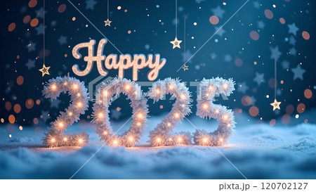 happy new year 2025 text 120702127