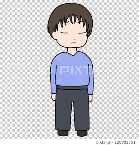 表現キャラ-悲しみ-男性 120702551