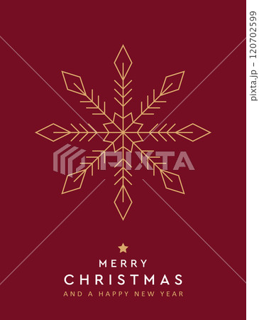 minimalistic christmas greeting card with snowflake vector illustration minimalistic christmas greeting card with snowflake vector illustration 120702599