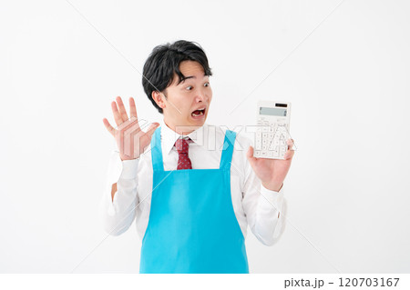 ビジネスマン　実演販売　計算機 120703167