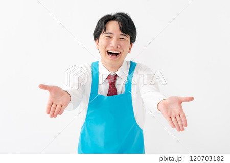 ビジネスマン　実演販売　両手 120703182